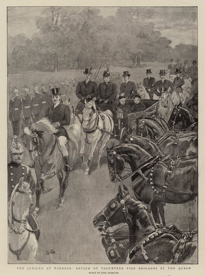 The Jubilee at Windsor, Review of Volunteer Fire Brigades by the Queen by John Charlton